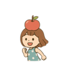 りんごの女の子（個別スタンプ：12）