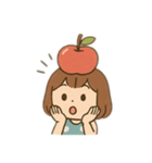 りんごの女の子（個別スタンプ：15）