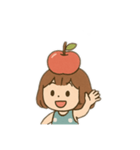 りんごの女の子（個別スタンプ：16）