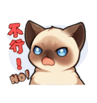 シャム猫 - 日常生活ステッカー1（個別スタンプ：2）