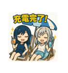親友クール女子2人のGW初夏ドライブ（個別スタンプ：8）