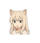 猫耳 ケモミミ 女の子1（個別スタンプ：2）