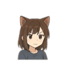 猫耳 ケモミミ 女の子1（個別スタンプ：5）