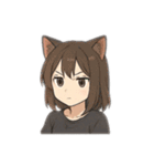 猫耳 ケモミミ 女の子1（個別スタンプ：6）