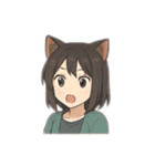 猫耳 ケモミミ 女の子1（個別スタンプ：7）