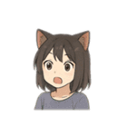 猫耳 ケモミミ 女の子1（個別スタンプ：9）