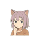 猫耳 ケモミミ 女の子1（個別スタンプ：11）