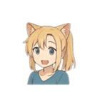 猫耳 ケモミミ 女の子1（個別スタンプ：12）