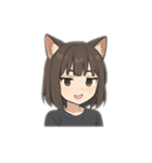 猫耳 ケモミミ 女の子1（個別スタンプ：13）
