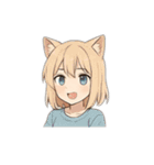 猫耳 ケモミミ 女の子1（個別スタンプ：15）