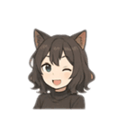 猫耳 ケモミミ 女の子1（個別スタンプ：16）