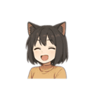 猫耳 ケモミミ 女の子1（個別スタンプ：20）