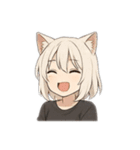 猫耳 ケモミミ 女の子1（個別スタンプ：22）