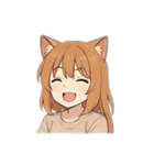 猫耳 ケモミミ 女の子1（個別スタンプ：23）
