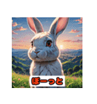 感情まるわかり！表情ウサギスタンプ（個別スタンプ：16）