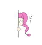 ぐるぐるおめめの女の子（個別スタンプ：2）