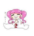 ぐるぐるおめめの女の子（個別スタンプ：3）
