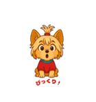 Cute Yorkshire Terrier  Sticker（個別スタンプ：16）