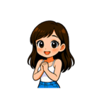 私の率直な彼女（テキストなしバージョン）（個別スタンプ：4）