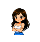 私の率直な彼女（テキストなしバージョン）（個別スタンプ：6）