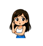 私の率直な彼女（テキストなしバージョン）（個別スタンプ：10）