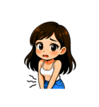 私の率直な彼女（テキストなしバージョン）（個別スタンプ：24）