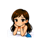私の率直な彼女（テキストなしバージョン）（個別スタンプ：29）