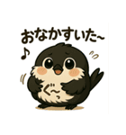「まるっこ黒い小鳥の日常スタンプ」（個別スタンプ：3）