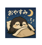 「まるっこ黒い小鳥の日常スタンプ」（個別スタンプ：6）