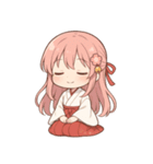 もじもじ巫女こよりちゃん♪（個別スタンプ：24）
