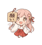 もじもじ巫女こよりちゃん♪（個別スタンプ：34）
