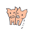 太った豚スタンプ（個別スタンプ：7）