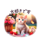毎日使える 春夏 ねこ 敬語 日常 フランス（個別スタンプ：39）