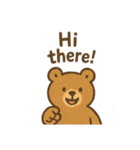 やさしいくまのごあいさつ（個別スタンプ：3）