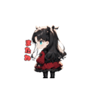 ブラック・モード・ガール（個別スタンプ：14）