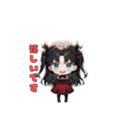 ブラック・モード・ガール（個別スタンプ：15）