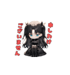 ブラック・モード・ガール（個別スタンプ：22）