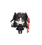 ブラック・モード・ガール（個別スタンプ：28）