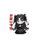 ブラック・モード・ガール（個別スタンプ：31）