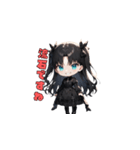 ブラック・モード・ガール（個別スタンプ：35）