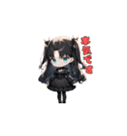 ブラック・モード・ガール（個別スタンプ：37）