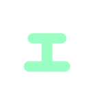 1/2カタカナ1文字（緑）アレンジ用（個別スタンプ：4）