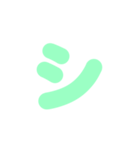 1/2カタカナ1文字（緑）アレンジ用（個別スタンプ：12）