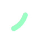 1/2カタカナ1文字（緑）アレンジ用（個別スタンプ：25）
