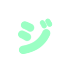 2/2カタカナ1文字（緑）アレンジ用（個別スタンプ：17）