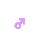 2/2カタカナ1文字（紫）アレンジ用（個別スタンプ：37）
