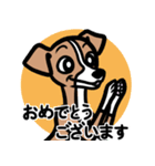 【レッド】1年中使える♡パピーイタグレ（個別スタンプ：18）