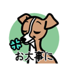 【レッド】1年中使える♡パピーイタグレ（個別スタンプ：23）