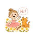 ゆるバレリーナとねこの毎日スタンプ⑥（個別スタンプ：1）