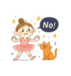 ゆるバレリーナとねこの毎日スタンプ⑥（個別スタンプ：9）